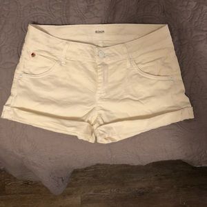 Hudson white jean shorts